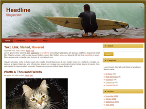 screenshot Free WordPress Theme Surfing